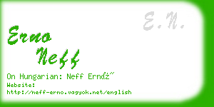 erno neff business card